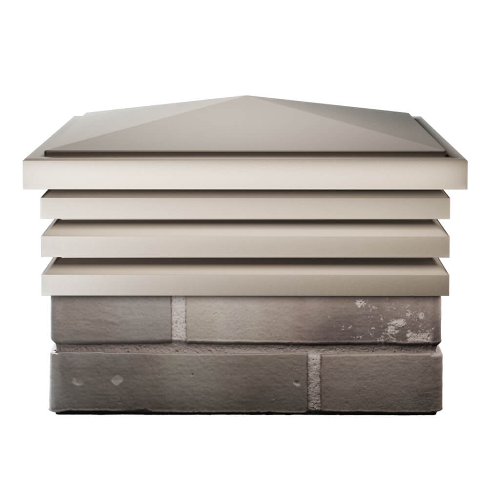 Колпак Zking Бона ХайТек Бежевый на столб 1.5х1.5 кирпича (385х385мм) Кандалакша фото