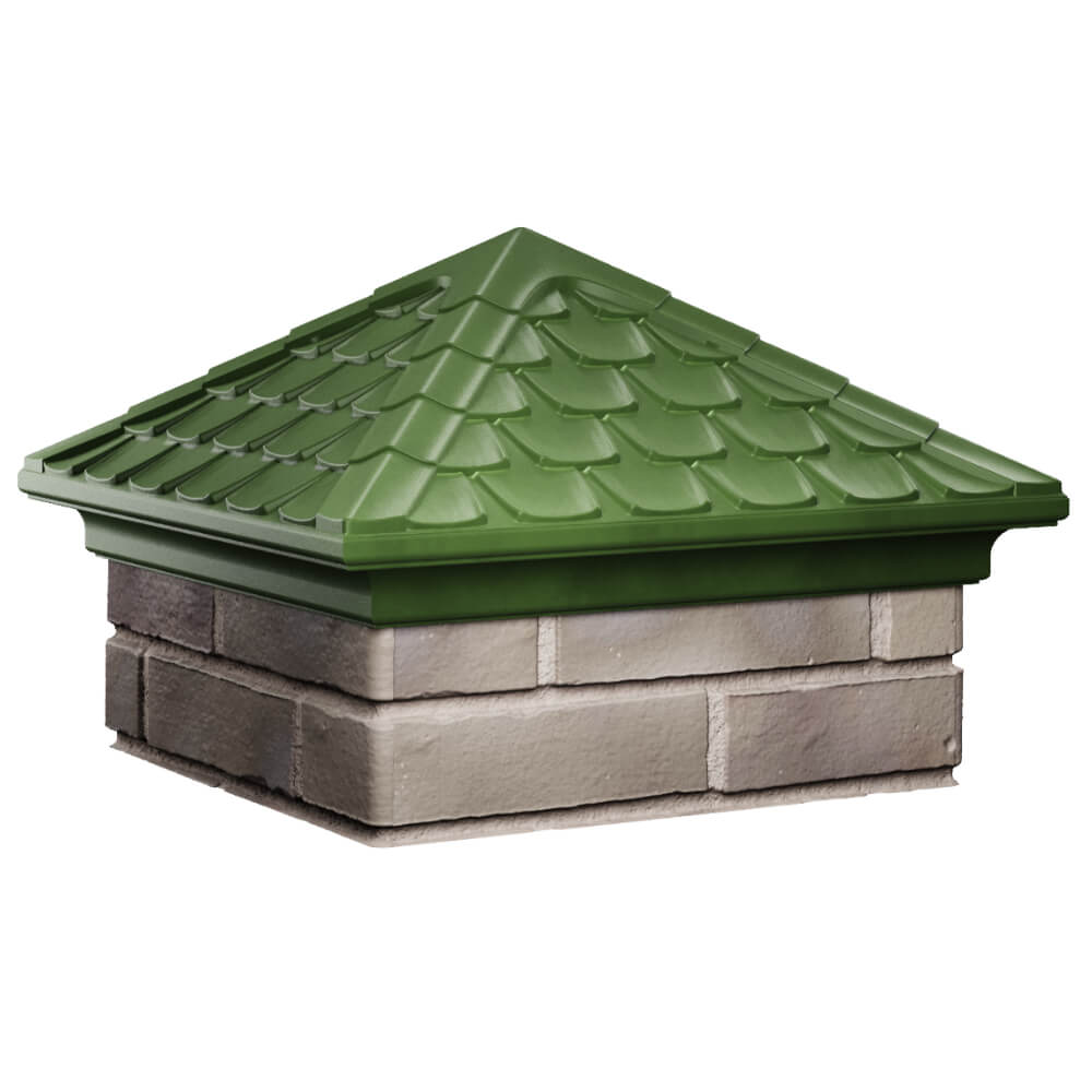 Колпак Zking Эльбрус Зеленый на столб 1.5х1.5 кирпича (385х385мм) в Кандалакше фото