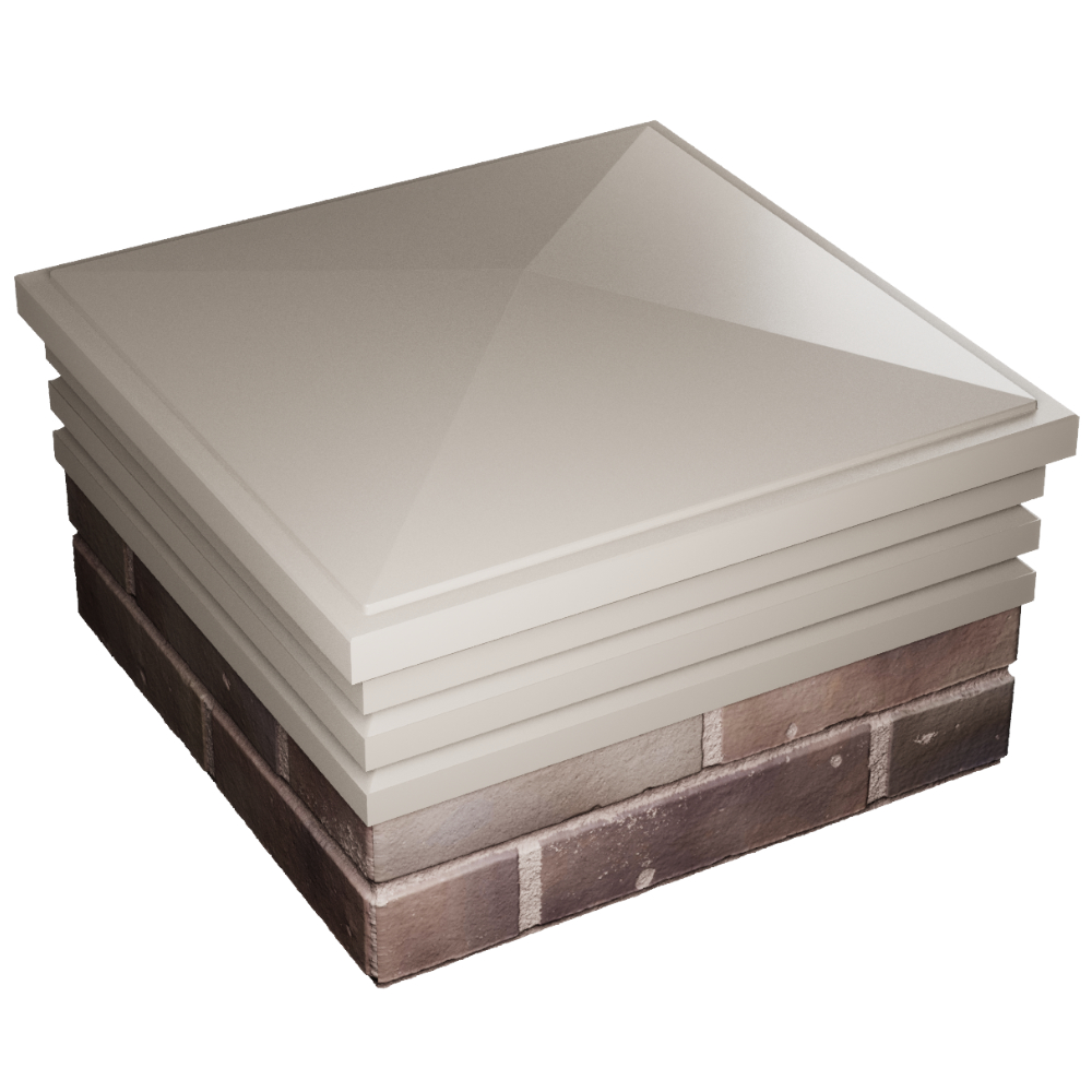 Колпак Zking Бона ХайТек Бежевый на столб 2х2 кирпича (513х513мм) в Кандалакше фото