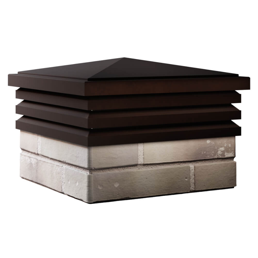 Колпак Zking Бона ХайТек Коричневый на столб 1.5х1.5 кирпича (385х385мм) в Кандалакше фото