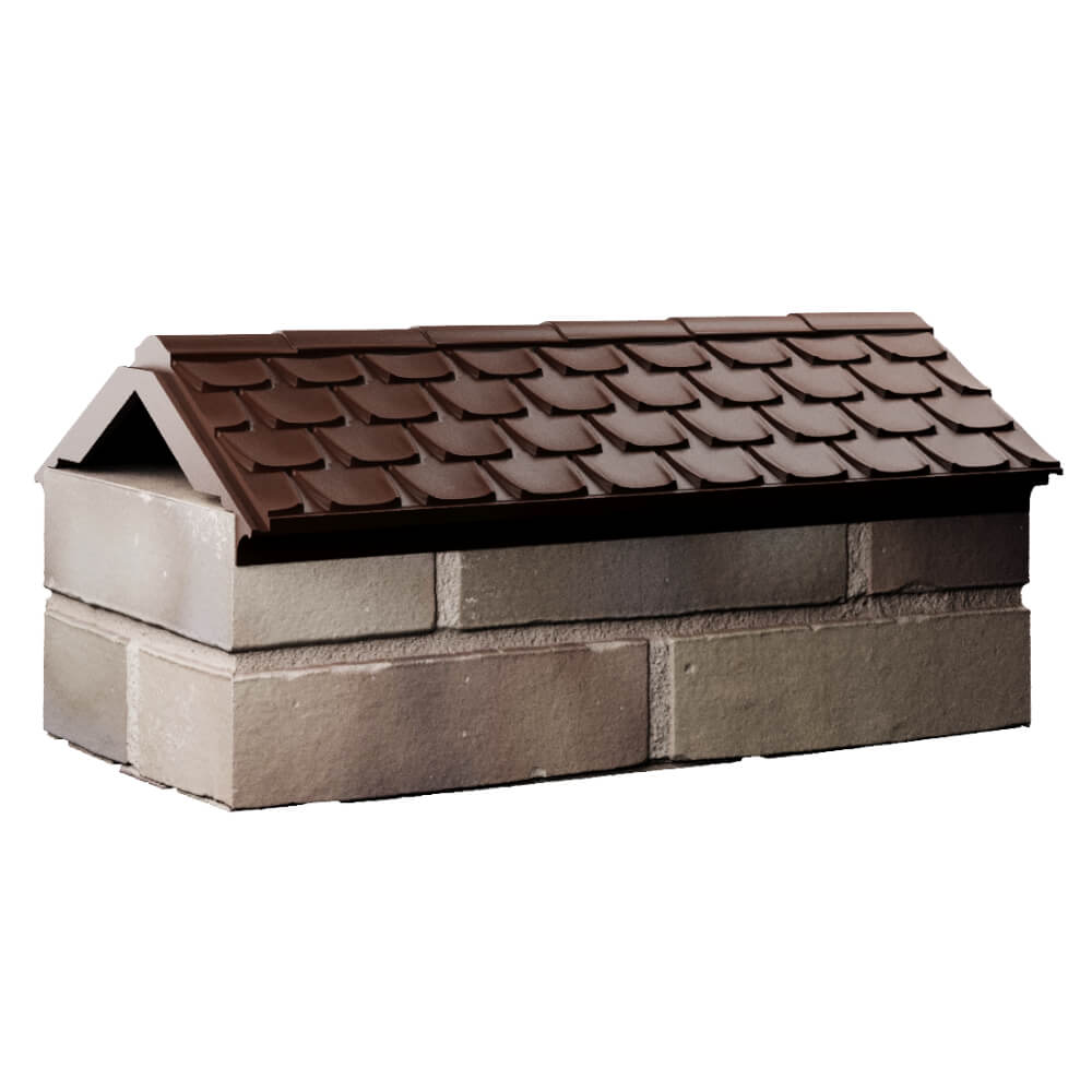Парапет Zking Эльбрус Коричневый с посадкой на 1 кирпич (255мм) Кандалакша фото