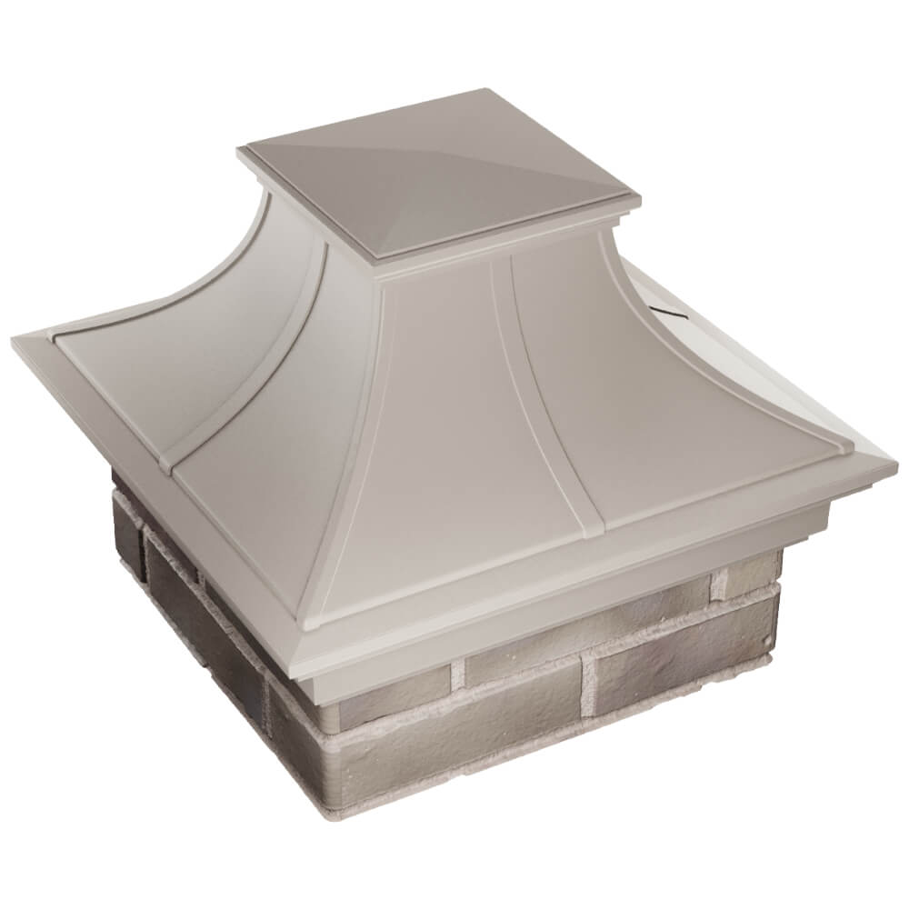 Колпак Zking Монблан Премиум Бежевый на столб 1.5х1.5 кирпича (385х385мм) в Кандалакше фото