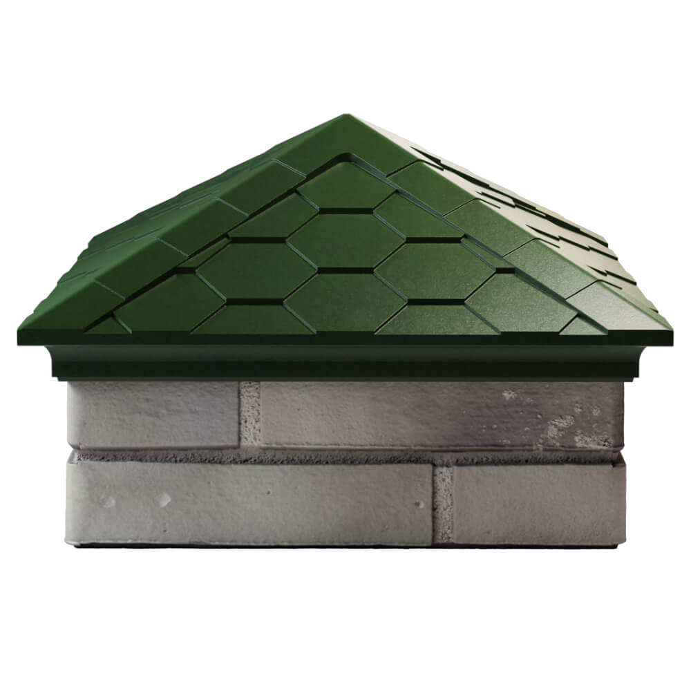 Колпак Zking Эверест Зеленый на столб 1.5х1.5 кирпича (390х390мм) Кандалакша фото